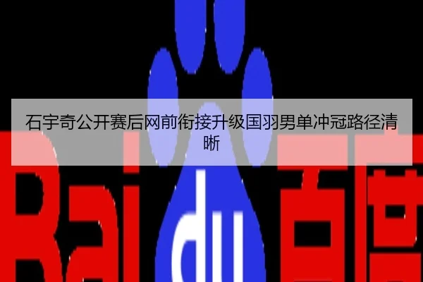 石宇奇公开赛后网前衔接升级国羽男单冲冠路径清晰